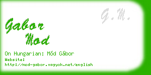 gabor mod business card